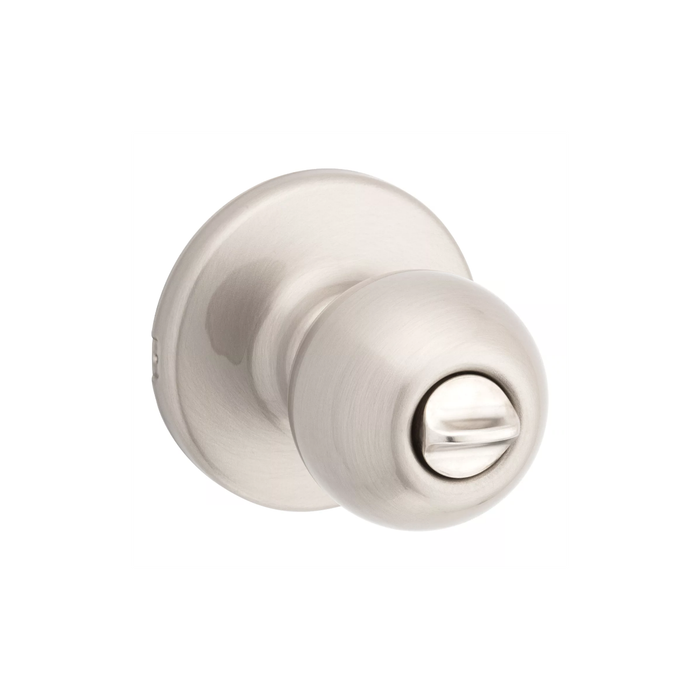 Kwikset 300P Polo Privacy Door Knob, Interior Bed/Bath Lock, 6AL Latch & RCS Round Corner Strike
