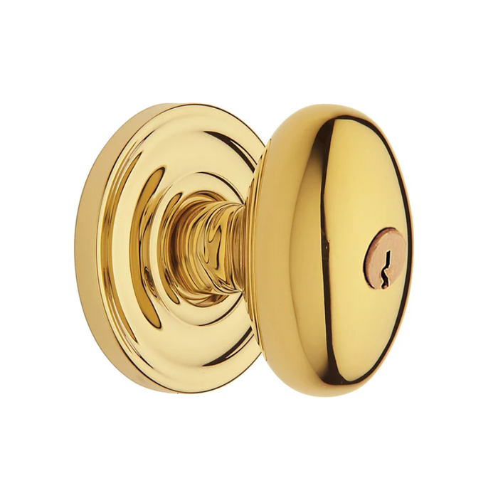 Baldwin Estate 5225 Egg Knob Emergency Egress Keyed Entry with Classic Rose
