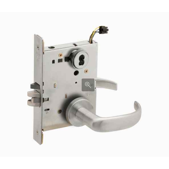 Schlage L9092EU - 07 Lever Design, Electrified Mortise Lock - Grade 1, Fail Secure, Outside Levers EU, Outside Cylinder Override