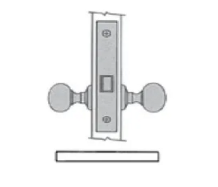 Baldwin 6318003L Left Hand Interior Passage 2-1/2" Backset Mortise Lock Body