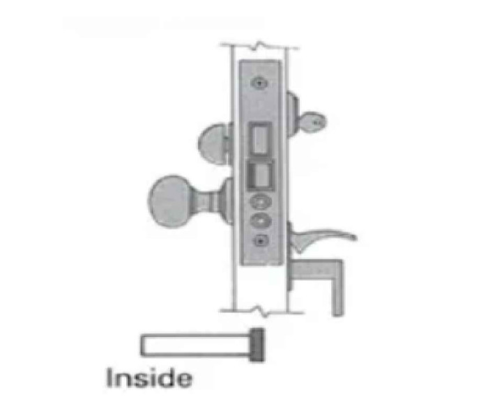 Badlwin Estate 6321 Right Hand Reverse Lever Strength Emergency Egress Entry Handleset by Lever 2-1/2" Backset Mortise Lock Body