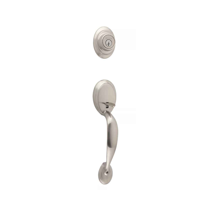 Kwikset KWI-687DALIP-S.DS Dakota Single Cylinder Exterior Handleset SmartKey with RCAL Latch and Dual RCS and 5303 Full Lip Strike