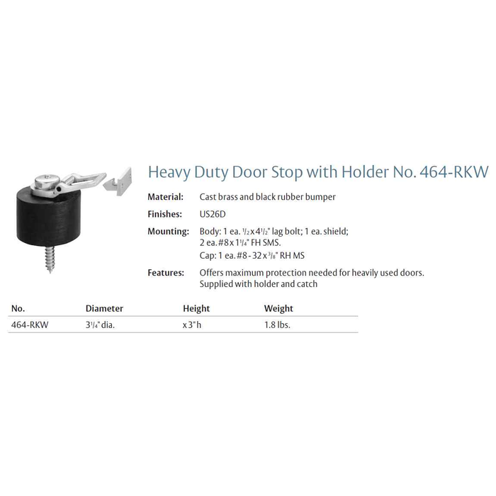 Rockwood 464 Heavy Duty Door Stop