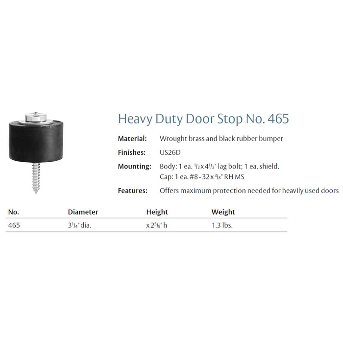 Rockwood 465 Heavy Duty Door Stop