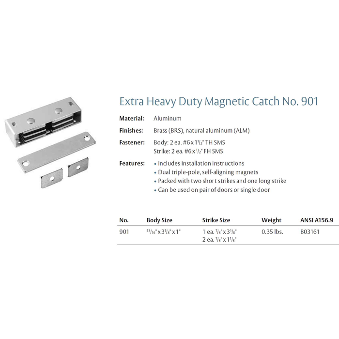 Rockwood 901 Extra Heavy Duty Magnetic Catch