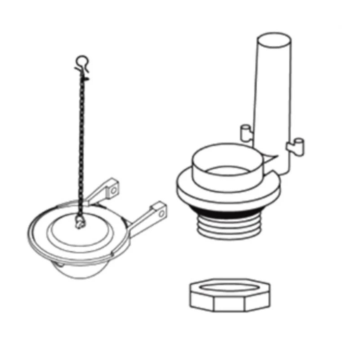 Toto Drain Valve Assembly with Gray Flapper for Entrada ST243E