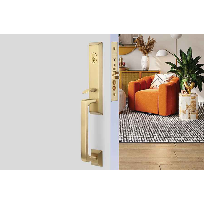 Emtek 3339 Transitional Heritage Brass Mortise Entrance Handleset - Entry Set