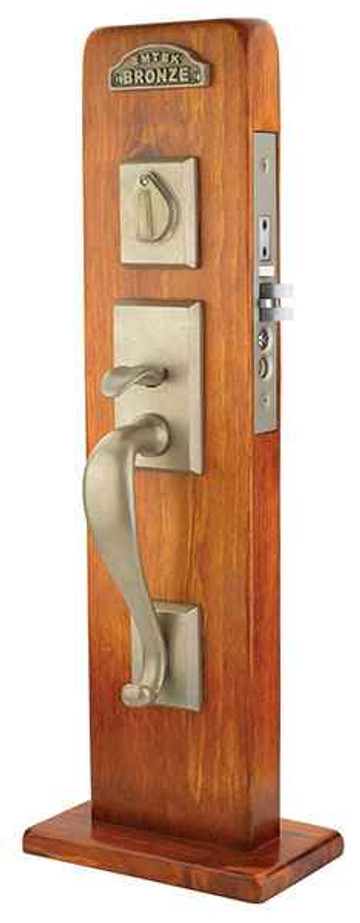 Emtek Emtek 3324 Rectangular Sectional Sandcast Bronze Mortise Entrance Handleset - Entry Set EMTEK-3324