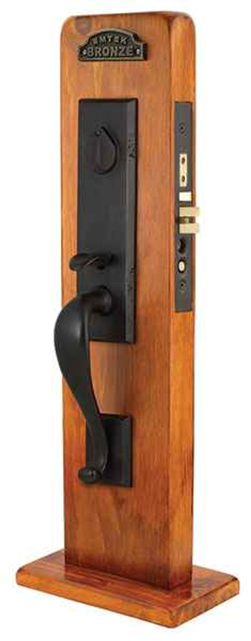 Emtek Emtek 3325 Rectangular Monolithic Sandcast Bronze Mortise Entrance Handleset - Entry Set EMTEK-3325