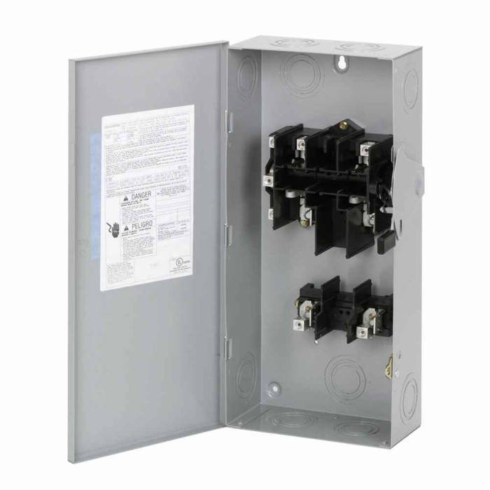 Eaton General duty cartridge fuse safety switch, 100 A, 1, Painted steel, Class H fuses, Fusible with neutral, Two-pole, Three-wire, Category: general duty safety switch, 240 V