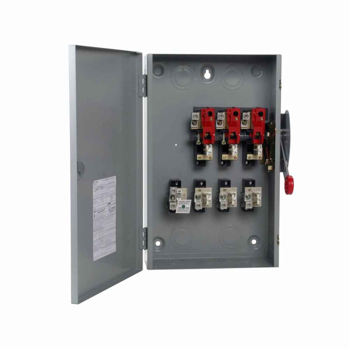 Eaton General duty cartridge fuse safety switch, 200 A, 1, Painted steel, Class H fuses, Fusible with neutral, Three-pole, Four-wire, Category: general duty safety switch, 240 V