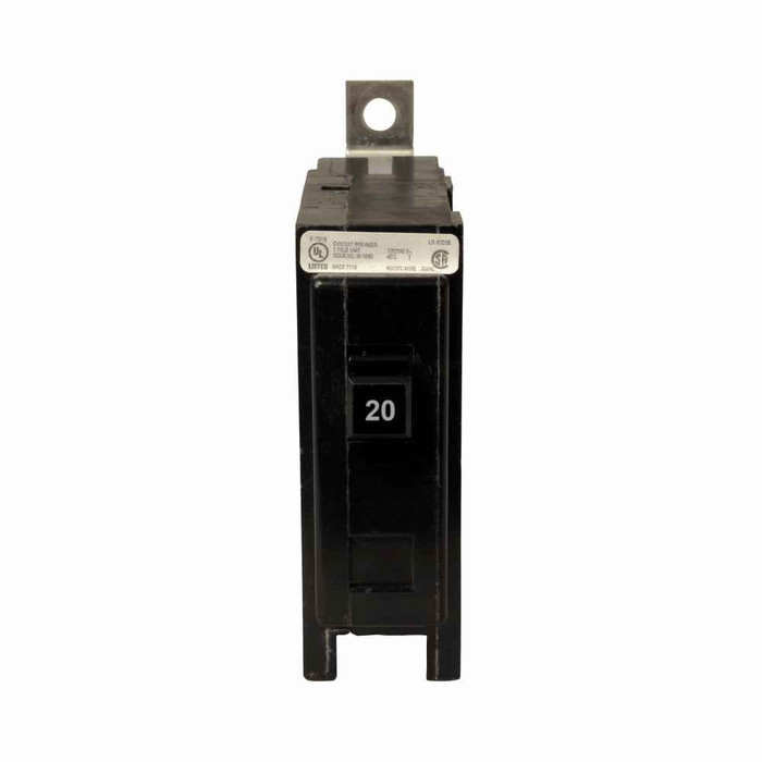 Eaton Quicklag Industrial Thermal-Magnetic Circuit Breaker, Single-pole, Non-Interchangeable, 20A, 22 kAIC, 120/240V