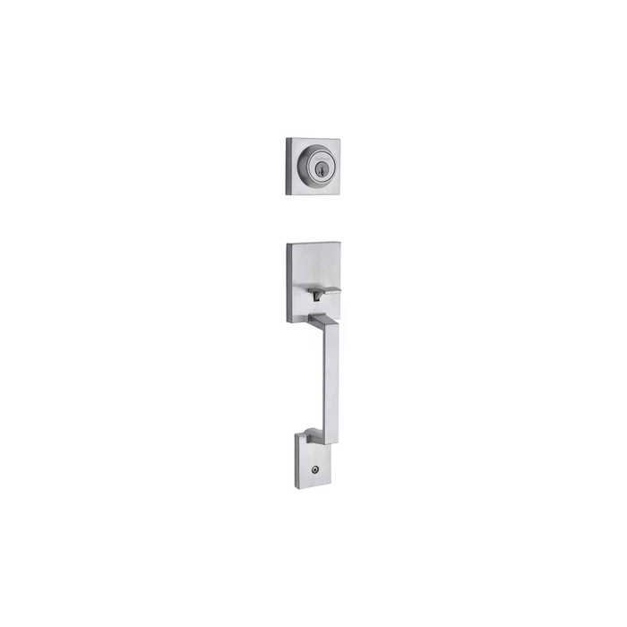 Kwikset KWI-687AMDLIP-S Amador Single Cylinder Exterior Handleset SmartKey with RCAL Latch and Dual RCS and 5303 Full Lip Strike