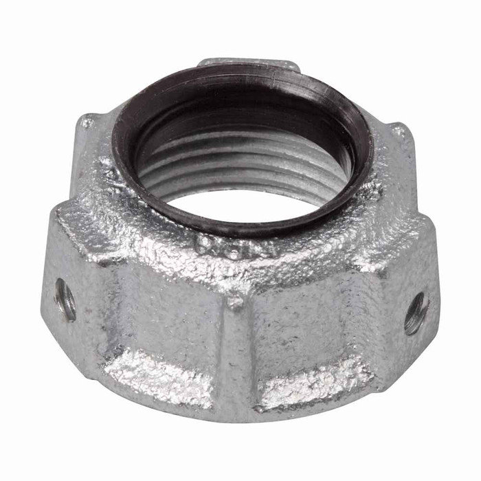 Crouse-Hinds Eaton series throat bushing, Rigid/IMC, Insulated, Malleable iron, 105°C, Threaded, 1-1/2"