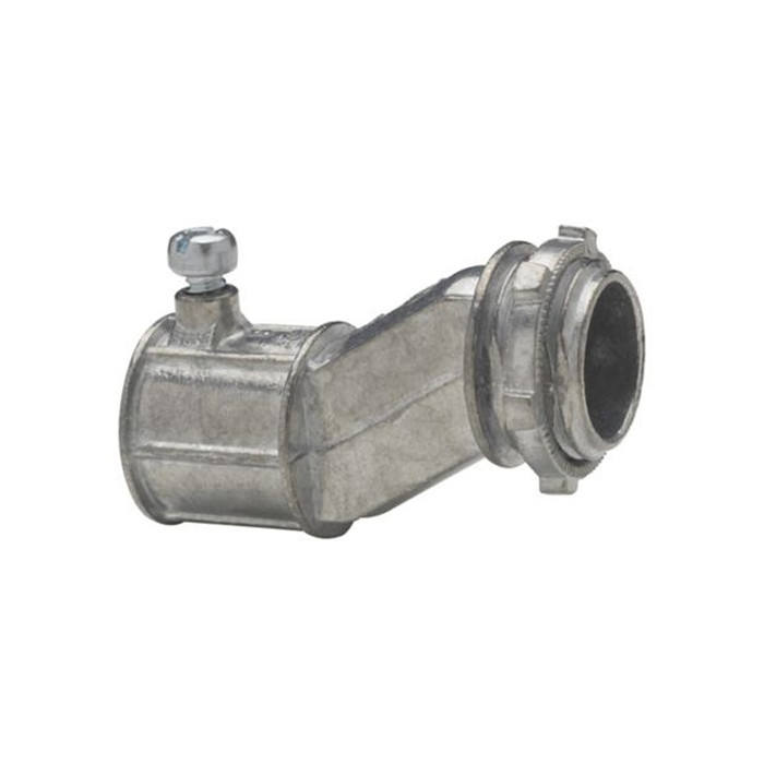 Eaton Crouse-Hinds series EMT set screw type connector, EMT, Offset, Non-insulated, Zinc die cast, Threadless, 1/2"
