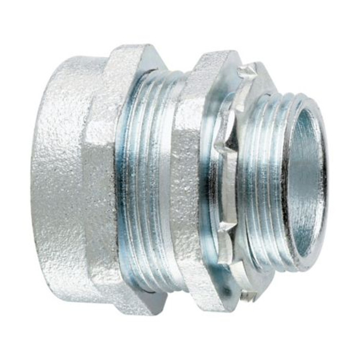 Crouse-Hinds Eaton series CPR compression connector, Rigid/IMC, Straight, Non-insulated, Malleable iron, 3/4"