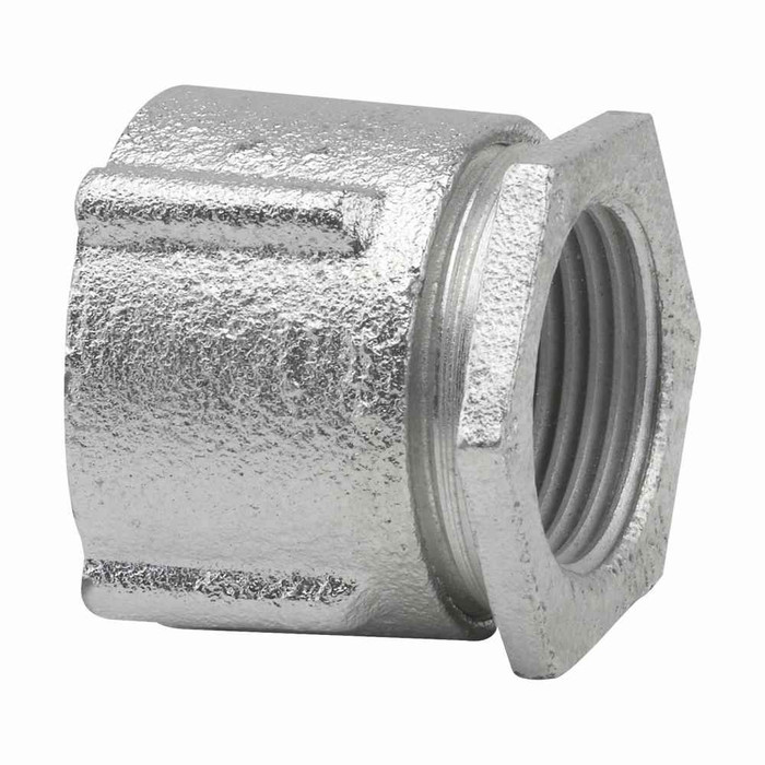 Crouse-Hinds Eaton series three-piece conduit coupling, Rigid/IMC, Malleable iron, Concrete tight, 1-1/2"