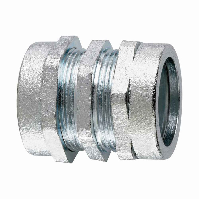 Crouse-Hinds Eaton series CPR compression coupling, Rigid/IMC, Malleable iron, Compression type, 1/2"