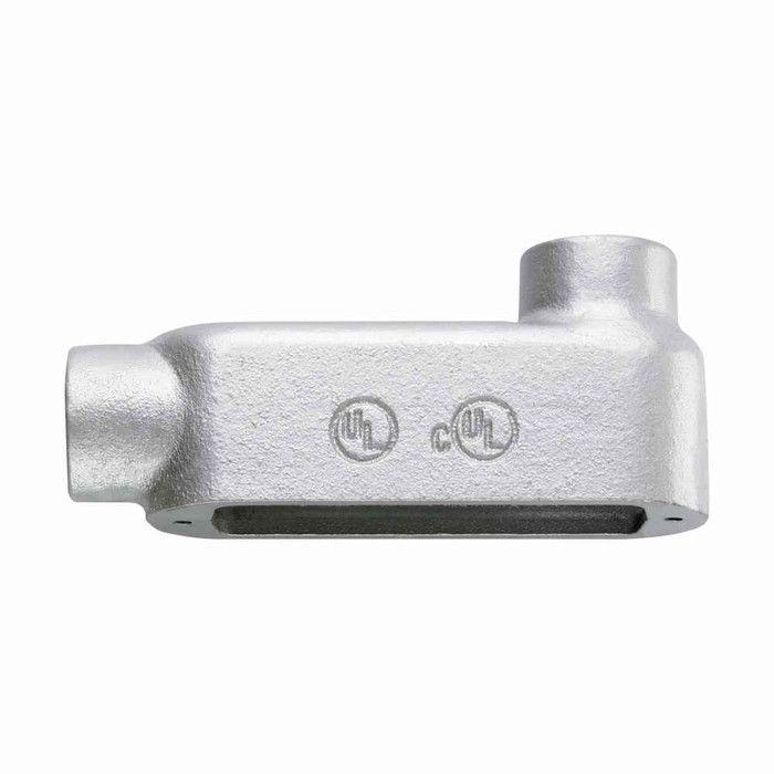 Crouse-Hinds Eaton series Condulet Form 5 conduit outlet body, Malleable iron, LB shape, Built-in rollers, 2"