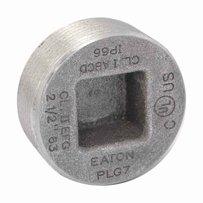 Crouse-Hinds Eaton series PLG conduit plug, Rigid/IMC, Steel, 3/4", Recessed