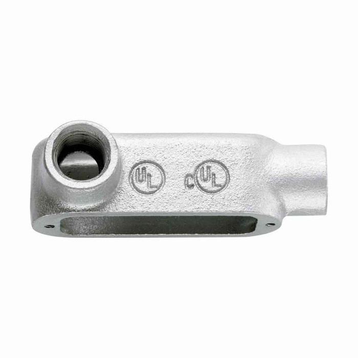 Crouse-Hinds Eaton series Condulet Form 5 conduit outlet body, Malleable iron, LL shape, 1"