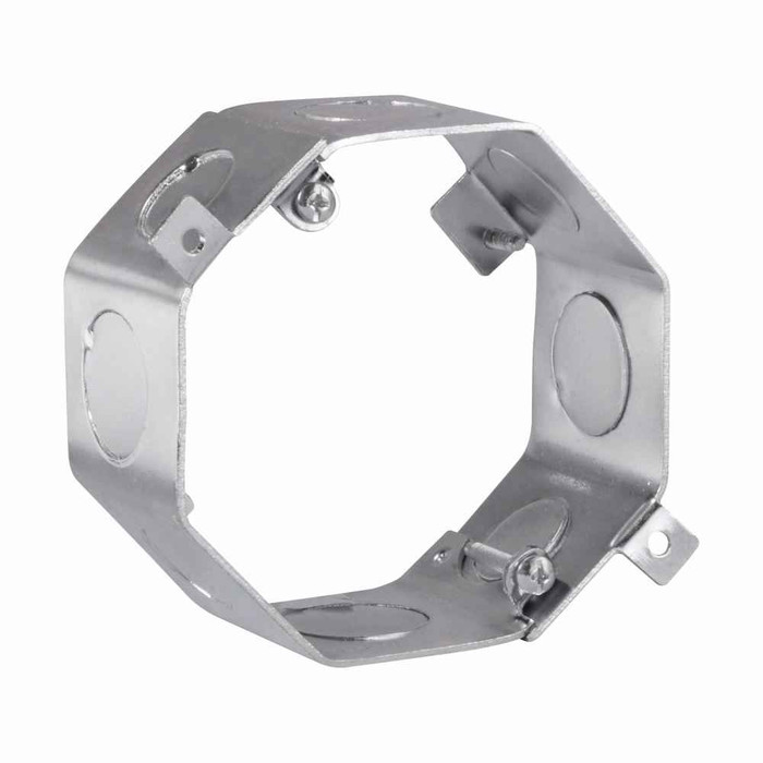 Crouse-Hinds Eaton series Octagon Concrete Box, 4", 2-1/2", Steel, 1/2" and 3/4" single row, 29.0 cubic inch capacity