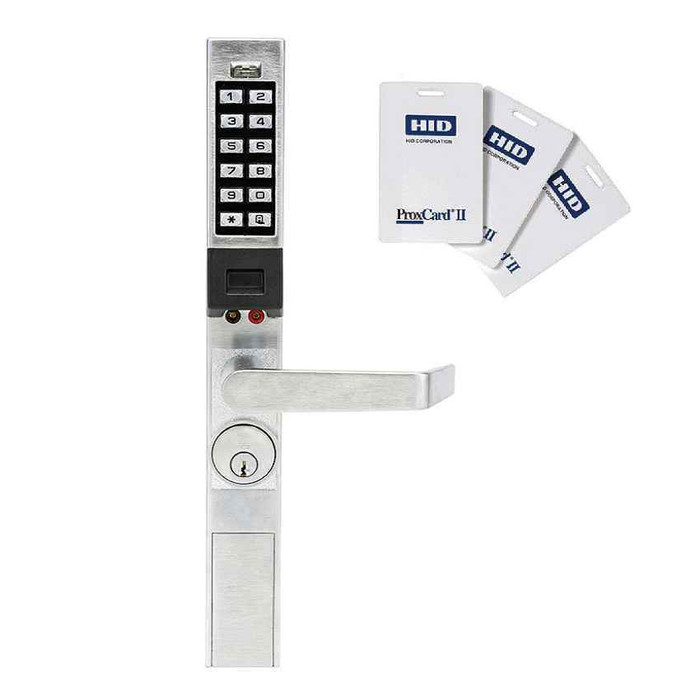 Copy of Alarm Lock PDL1300 - Narrow Stile Pushbutton Aluminum Door Trim Retrofit Glass Doors with Prox Reader and Latch Locks