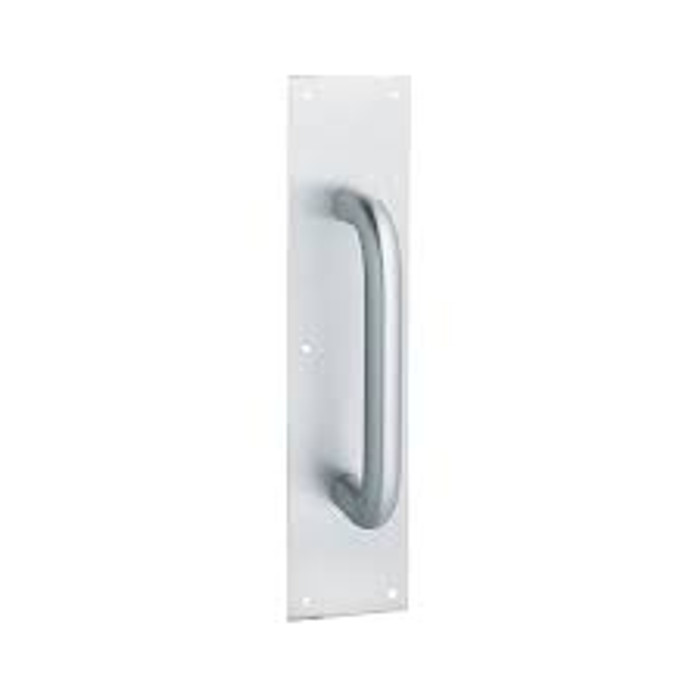 Rockwood Rockwood 107x70C Straight Pull Plate, 3/4" Diameter Pull, 8" CTC, 4" by 16" Plate ROC-107x70C