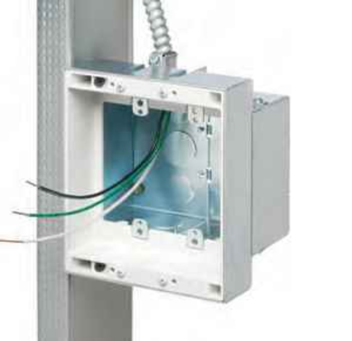 Arlington Industries Recessed Steel TV BOX. For new or existing construction. Comes with low divider. Color White.