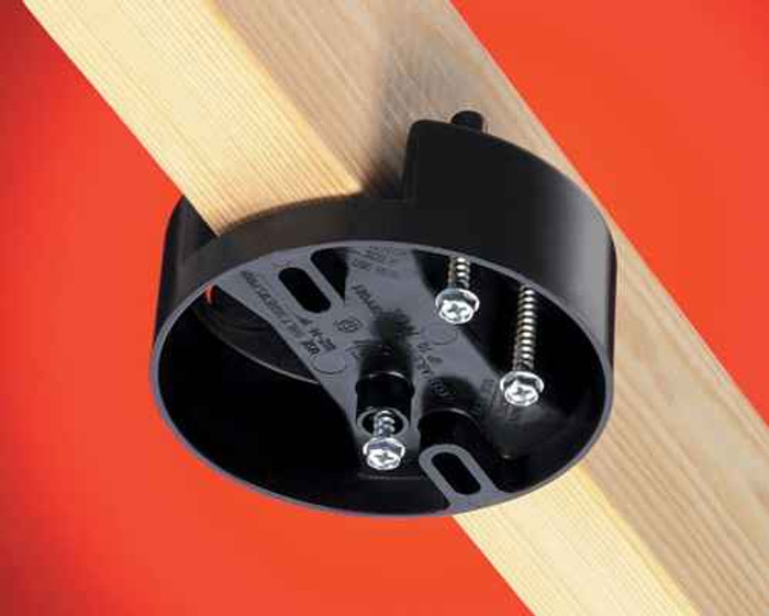 Arlington Industries Press on Fan and Fixture Mounting Box. 70lb Fan, 200lb Fixture. 2 Hour Fire Rating. For 1/2" and 5/8" drywall. 10.3 cu.