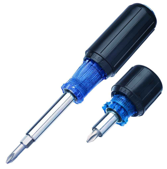IDEAL Industries 6-in-1 Stubby and 6-in-1 Multi-Bit Screwdriver & Nut Driver Combo