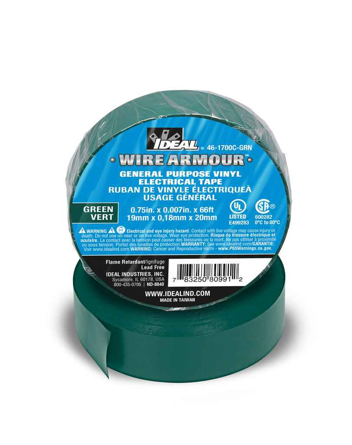 IDEAL Industries General Purpose Electrical Vinyl Tape, Green