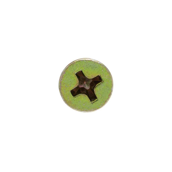 Metallics 6 x 1-1/4 in. Flat Head Phillips Deck Screws - Steel Yellow Zinc - Coarse Threads - 100qty