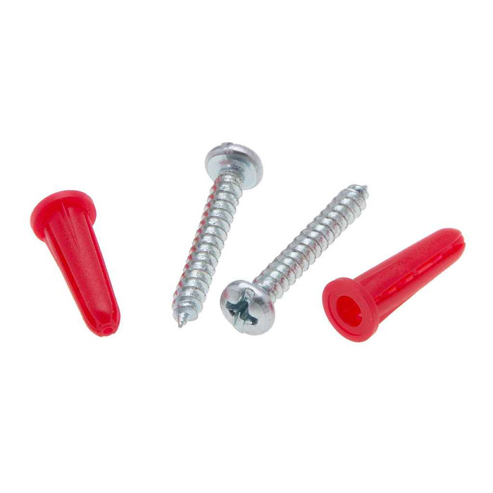 Metallics Anchors 3/16 Red Plas Wall Ancr Kit, 6