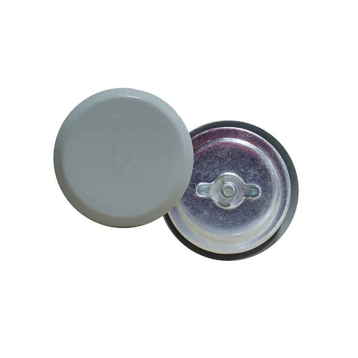 Milbank Hole Seal Non UL Listed 1 1/4 Inch ANSI 61 Gray Steel Gasketed Wing Nut
