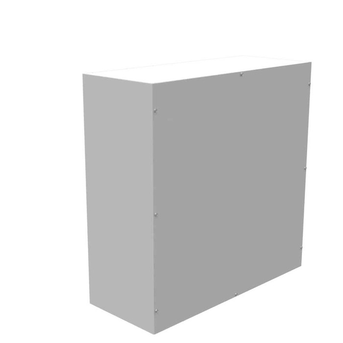 Milbank 30x12x30 Screw Cover Type 1 UL Listed Steel No Knockouts ANSI 61 Gray Cover With Teardrop Slots Mounting Holes In Back