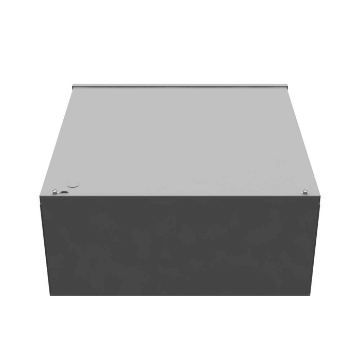 Milbank 18x8x18 Screw Cover Type 3R UL Listed Steel No Knockouts ANSI 61 Gray Quad D Knockout For Lock Emboss Mounting Holes In Back