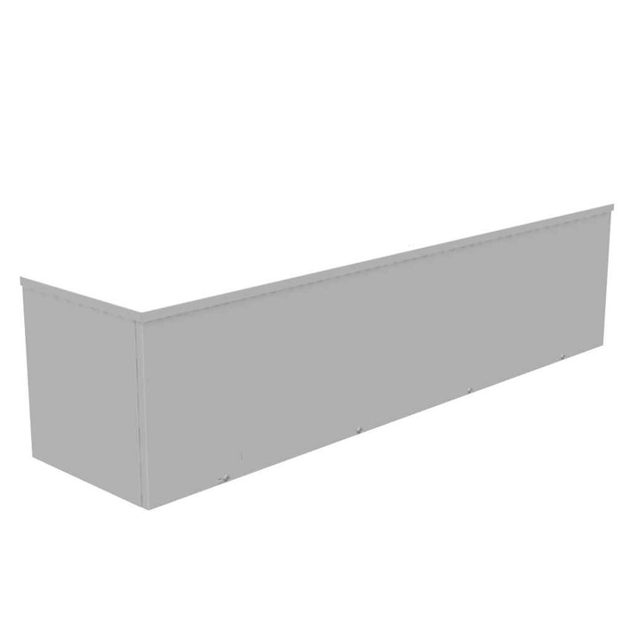 Milbank 12x48x12 Screw Cover Wireway Type 3R UL Listed Steel No Knockouts ANSI 61 Gray Quad D Knockout For Lock