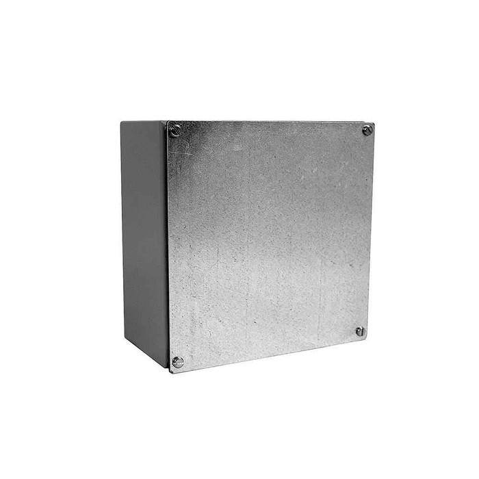 Milbank 8x4X8 Screw Cover Type 1 12 And 3R UL Listed Steel No Knockouts ANSI 61 Gray Gasket In Lid Stainless Steel Screws Grounding Stud