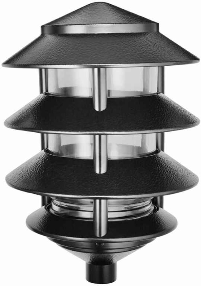 RAB LANDSCAPE 1650 LUMENS LAWN LIGHT 4 TIER INCANDESCENT DESCENT 100W MAX BLACK