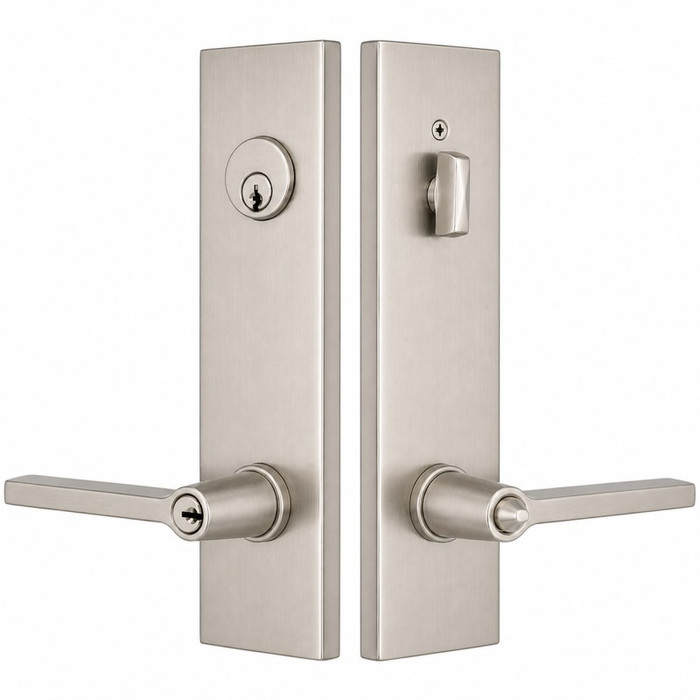 Emtek Emtek Modern Brass Tubular Two-Point Lockset with Helios Lever - Single Cylinder EMTEK-5312-HLO