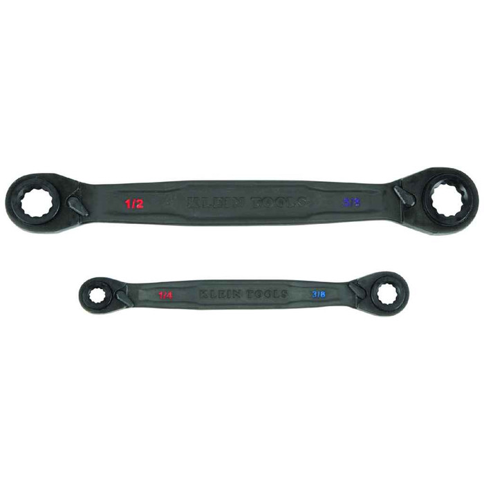 Klein Tools 4-in-1 Ratcheting Wrench Set, SAE, 2-Piece
