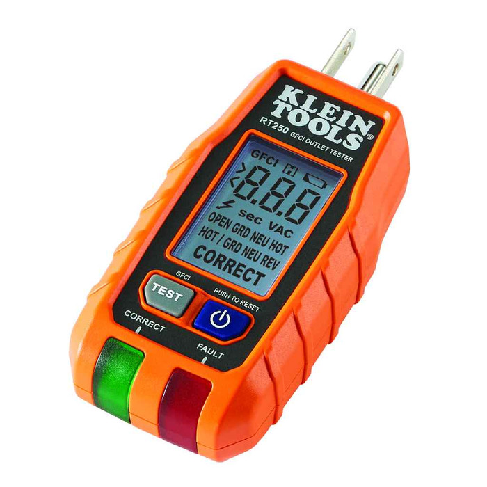 Klein Tools GFCI Receptacle Tester with LCD