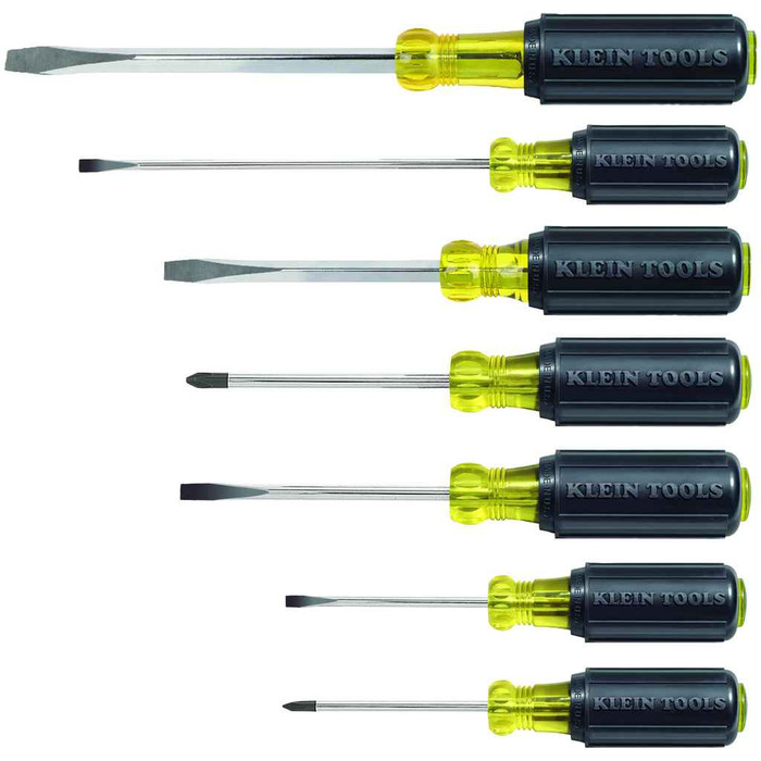 Klein Tools Screwdriver Set, Slotted and Phillips, 7-Piece