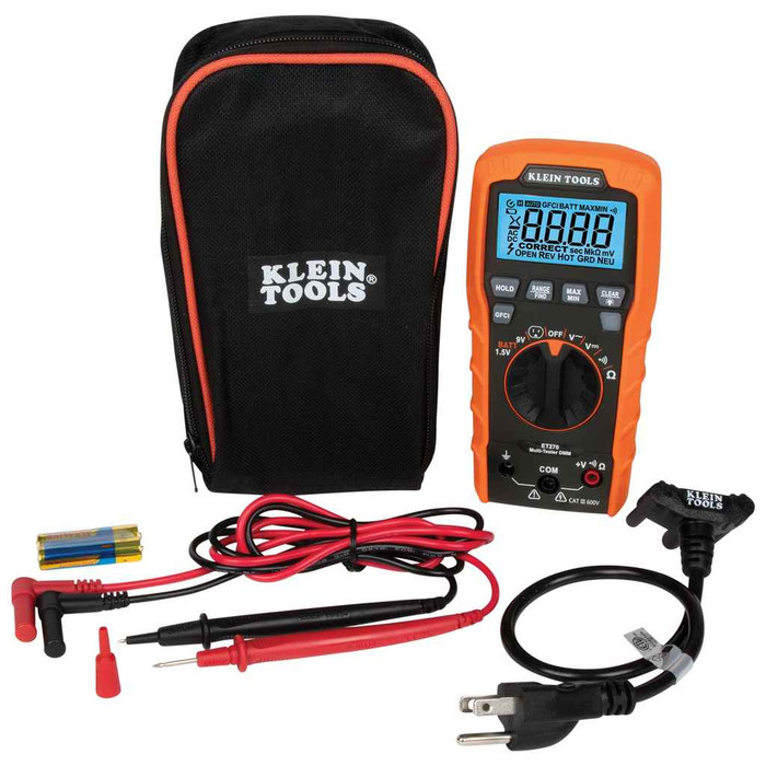 Klein Tools Digital Multi-Tester, Multimeter with Receptacle Tester