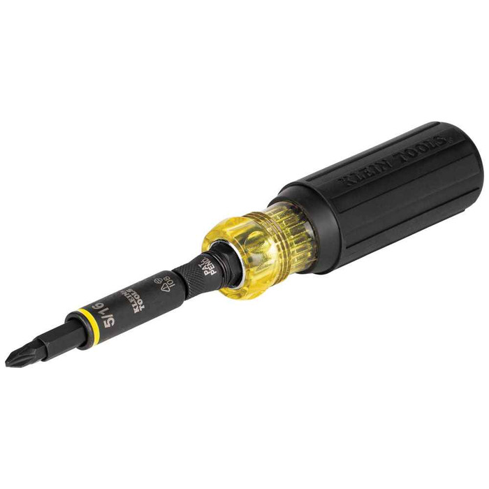 Klein Tools Impact Rated Multi-Bit Screwdriver / Nut Driver, 11-in-1