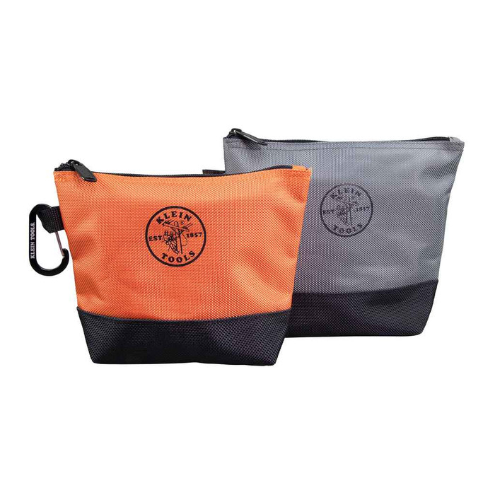 Klein Tools Zipper Bag, Stand-Up Tool Pouch, 2-Pack