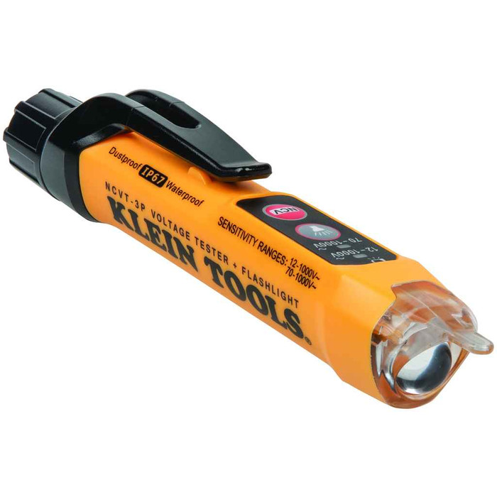 Klein Tools Dual Range Non-Contact Voltage Tester with Flashlight, 12 - 1000V AC