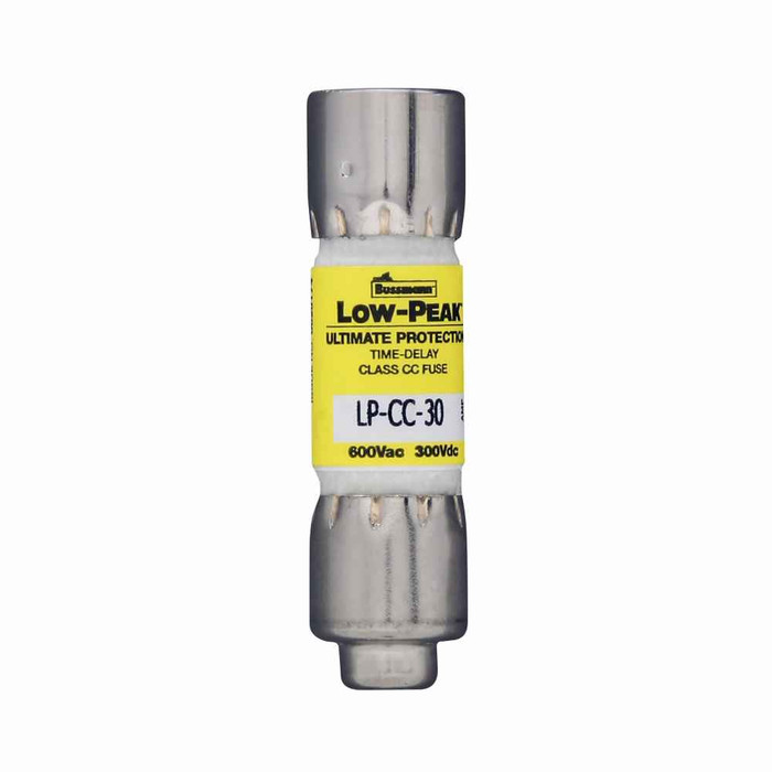 Bussmann Eaton series LP-CC fuse, Rejection Style, 600 Vac, 300 Vdc, 2A, 200 kAIC at 600 Vac, 20 kAIC at 300 Vdc, Non Indicating, Current-limiting, Ti