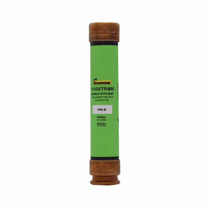 Bussmann Eaton series FRS-R fuse, 40 A, Dual, Class RK5, Non-indicating, Ferrule end x ferrule end, 10 sec at 500%, 200 kAIC at 600 V,20 kAIC at 250 V